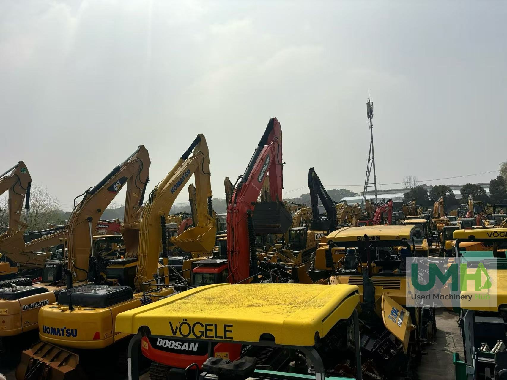 Used excavators available in our machinery yard
