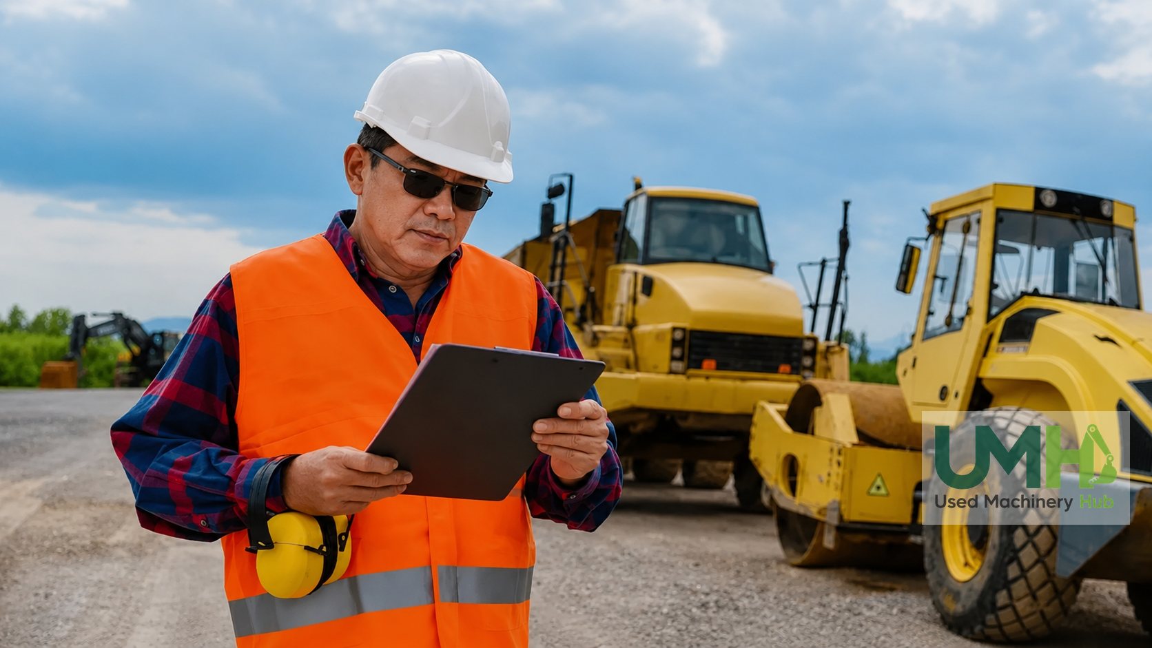 Used machinery inspection in the yard